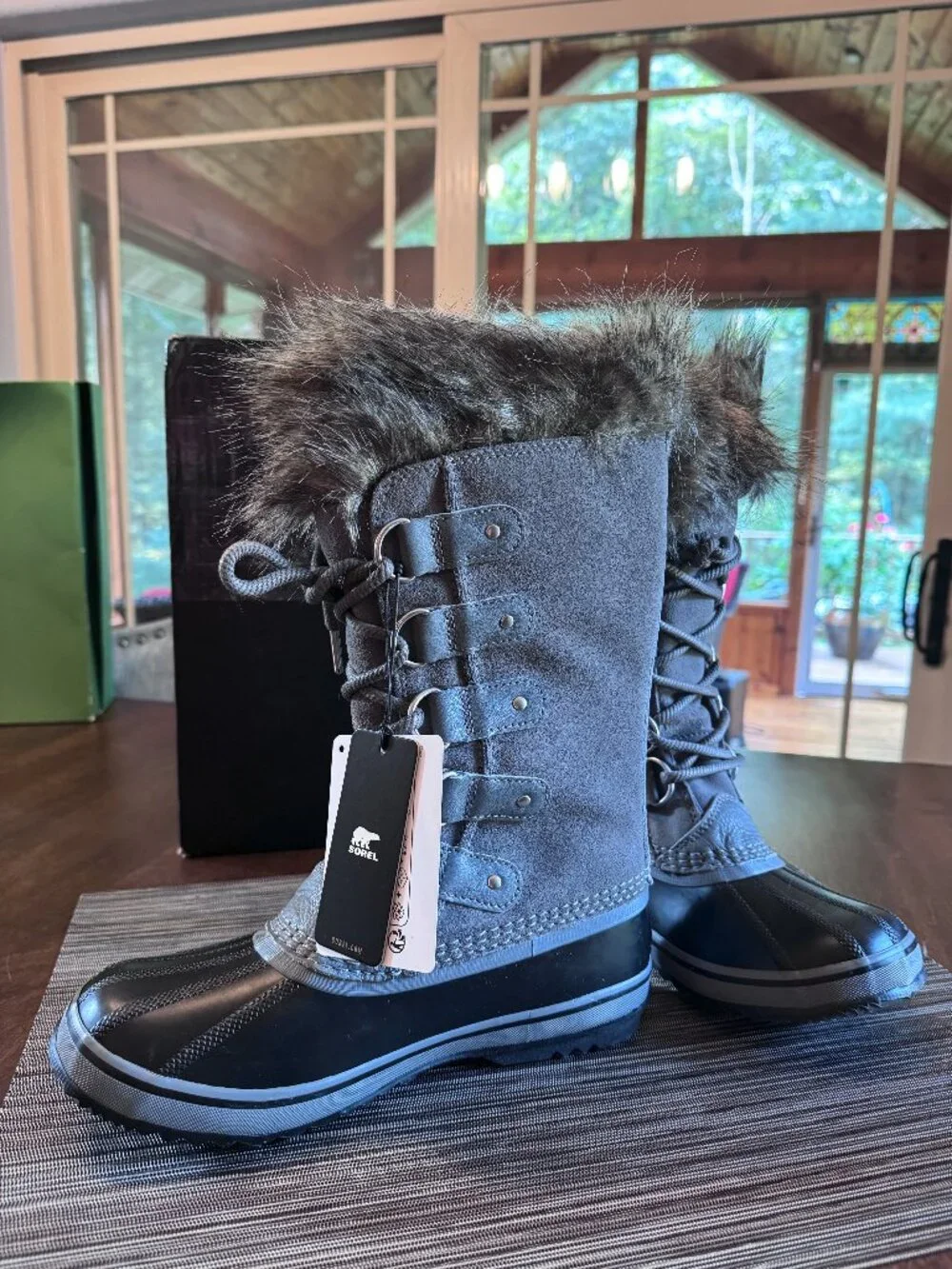 Sorel Joan of Arctic Waterproof Boots (Women's Size 7) Quarry / Black